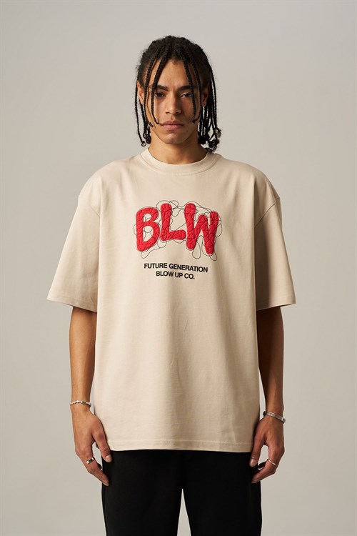 Wholesale Mens Beige T-Shirt