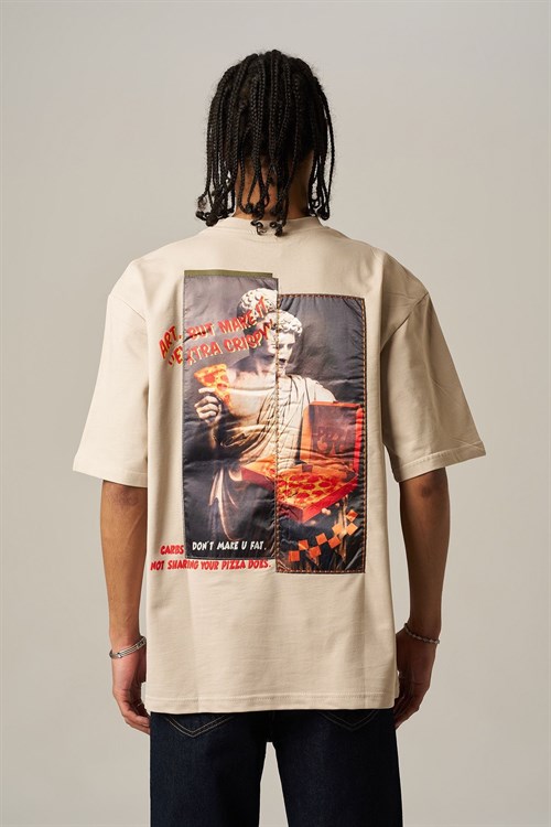 Wholesale Mens Beige T-Shirt