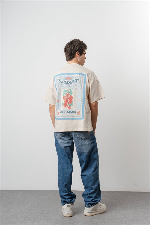 Wholesale Mens Beige T-Shirt