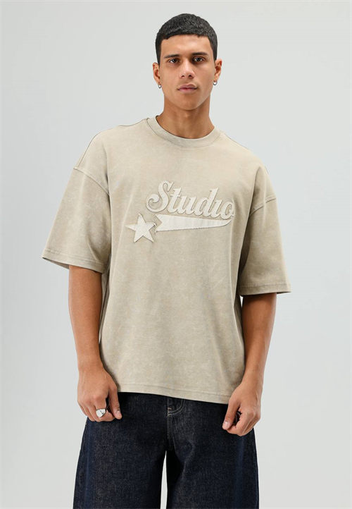 Wholesale Mens Beige T-Shirt