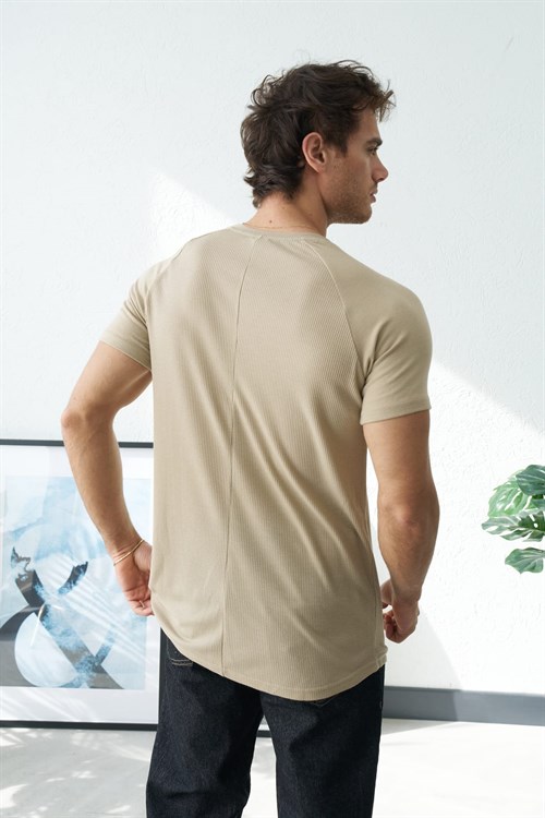 Wholesale Mens Beige T-Shirt
