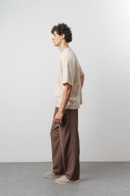 Wholesale Mens Beige T-Shirt