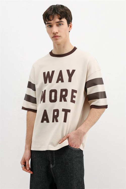 Wholesale Mens Beige T-Shirt