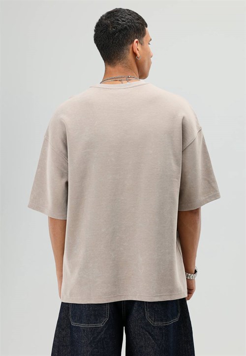 Wholesale Mens Beige T-Shirt