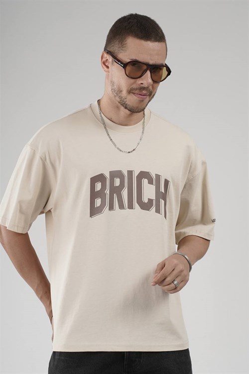 Wholesale Mens Beige T-Shirt
