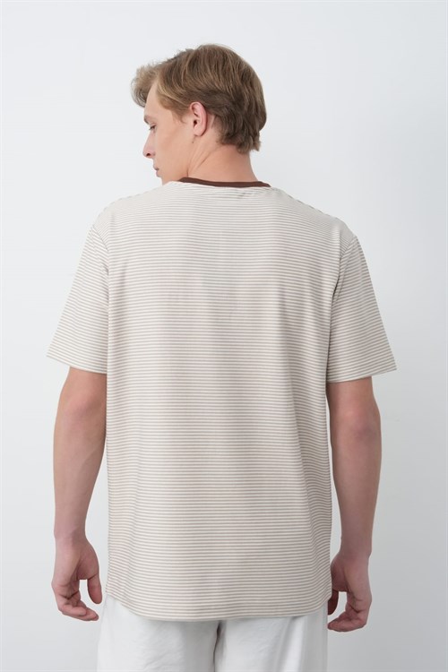 Wholesale Mens Beige T-Shirt