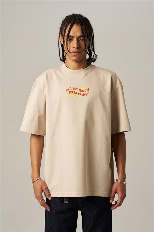 Wholesale Mens Beige T-Shirt