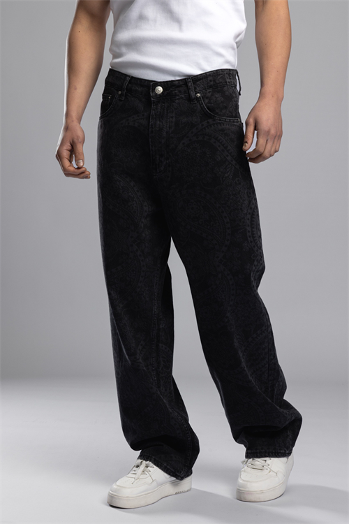 Wholesale Mens Black Baggy Jeans