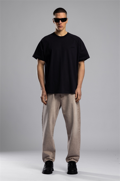 Wholesale Mens Black Basic T-shirt