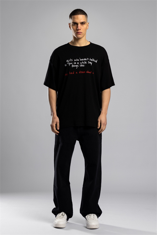 Wholesale Mens Black Basic T-shirt