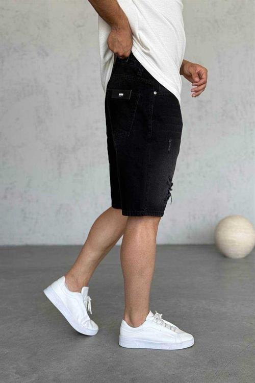 Wholesale Mens Black Denim Shorts