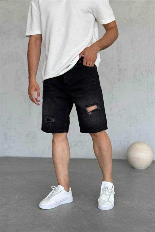 Wholesale Mens Black Denim Shorts
