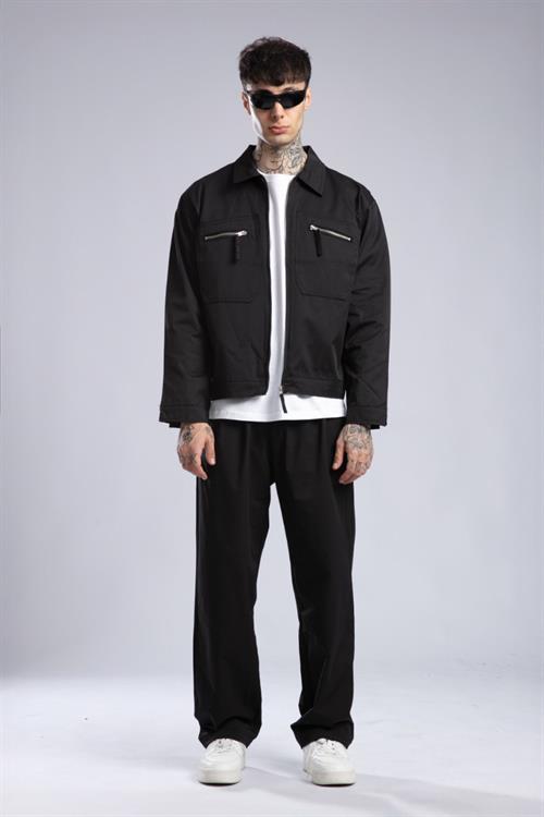 Wholesale Mens Black Detailed Jacket