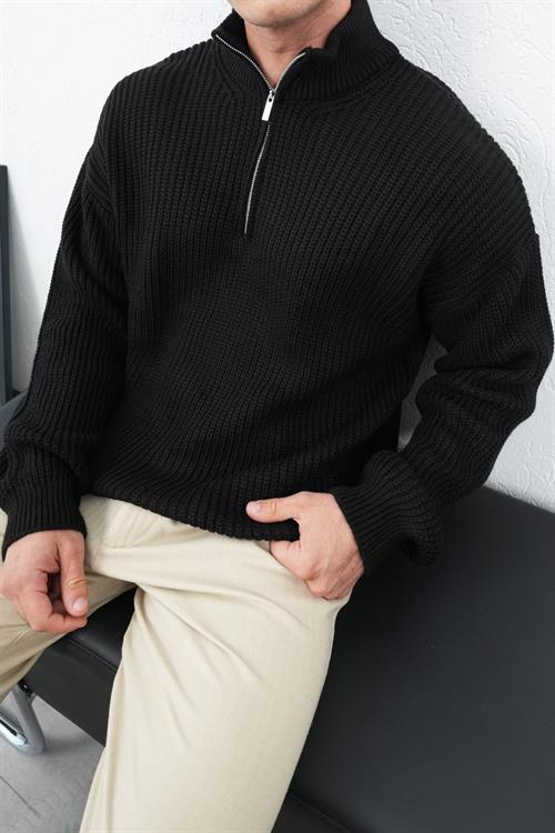 Wholesale Mens Black Knit Sweater