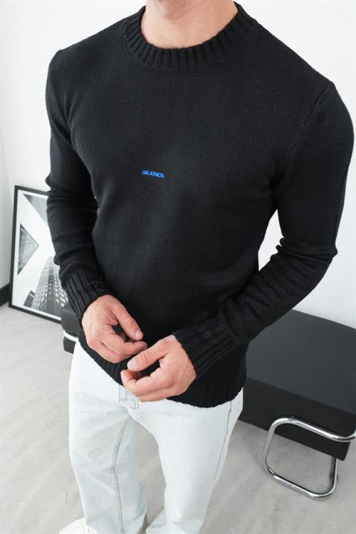 Wholesale Mens Black Knit Sweater