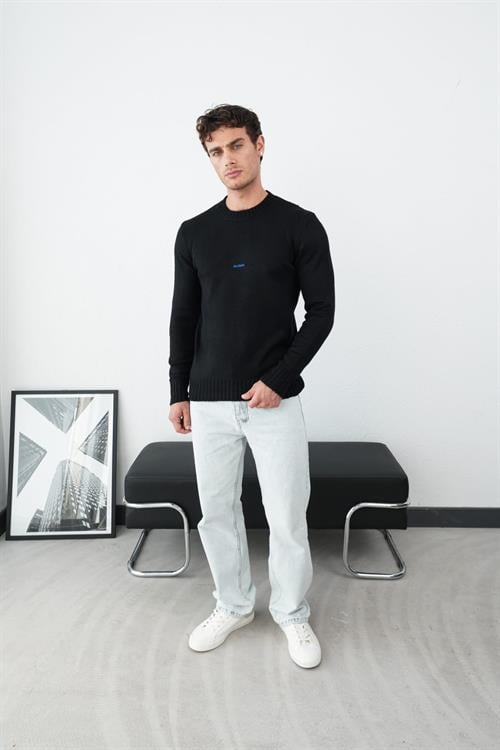 Wholesale Mens Black Knit Sweater
