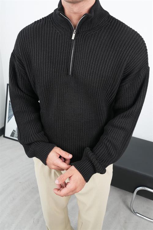 Wholesale Mens Black Knit Sweater
