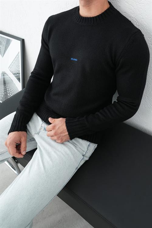 Wholesale Mens Black Knit Sweater