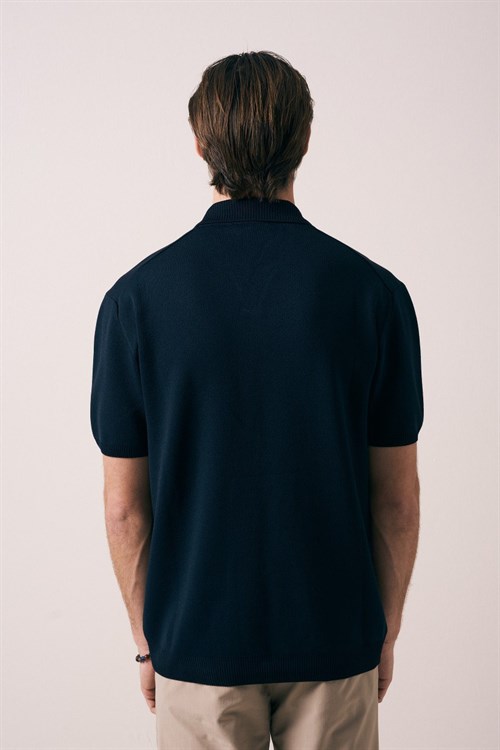 Wholesale Mens Navy Knit T-Shirt
