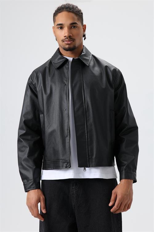 Wholesale Mens Black Leather Jacket