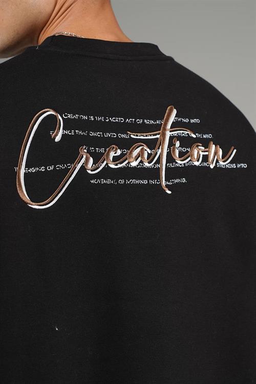 Wholesale Mens Black Oversized Sweatshirt 