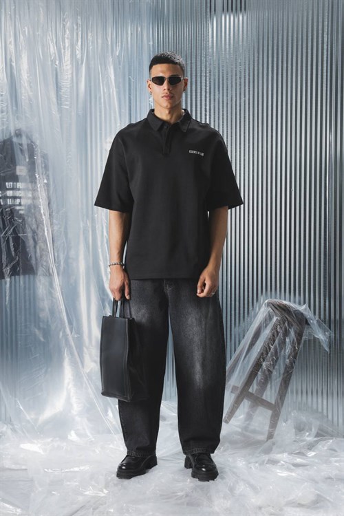 Wholesale Mens Black Polo T-Shirt 