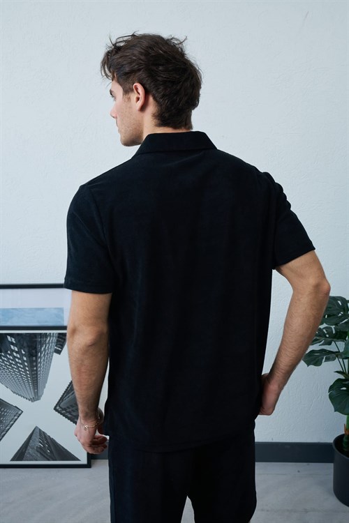 Wholesale Mens Black Polo T-Shirt