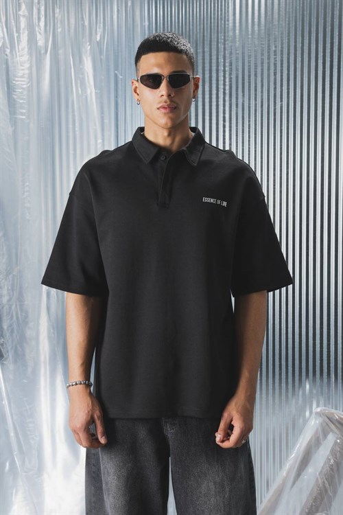Wholesale Mens Black Polo T-Shirt 