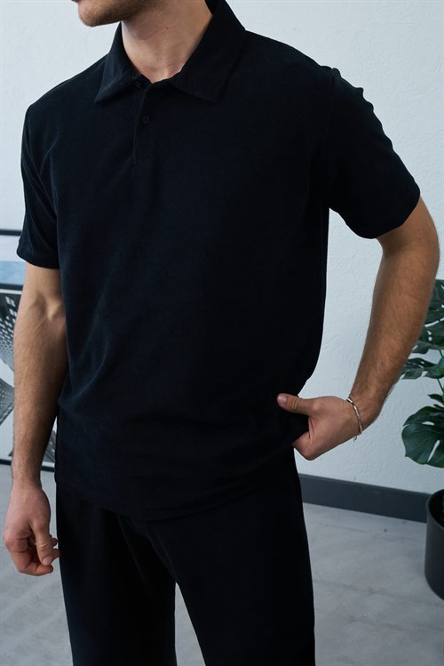 Wholesale Mens Black Polo T-Shirt