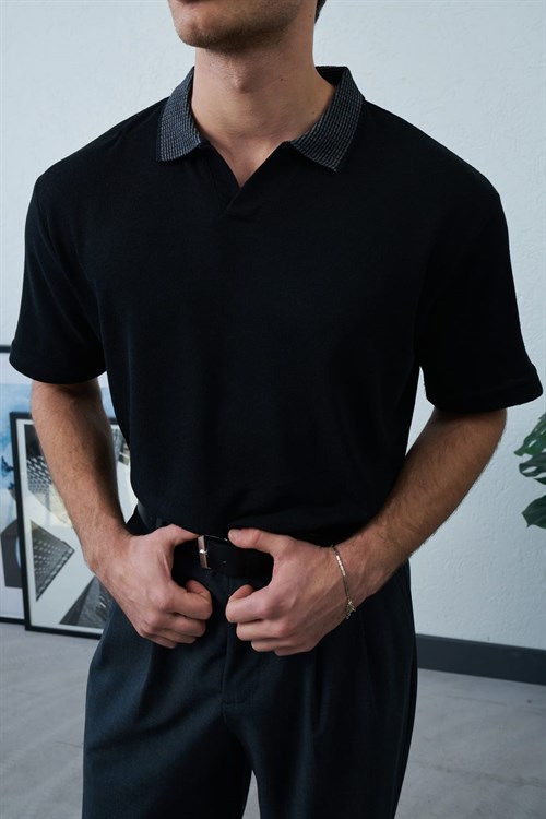 Wholesale Mens Black Polo T-Shirt