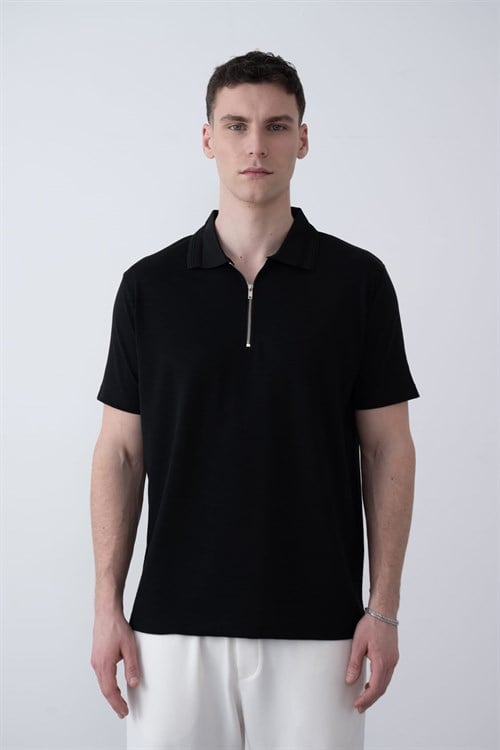 Wholesale Mens Black Polo T-Shirt