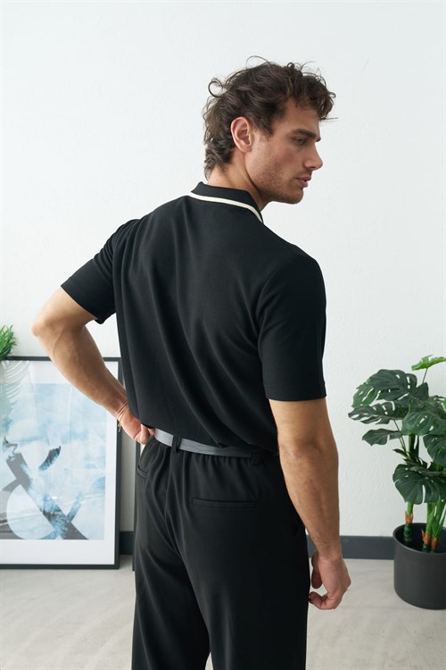 Wholesale Mens Black Polo T-Shirt