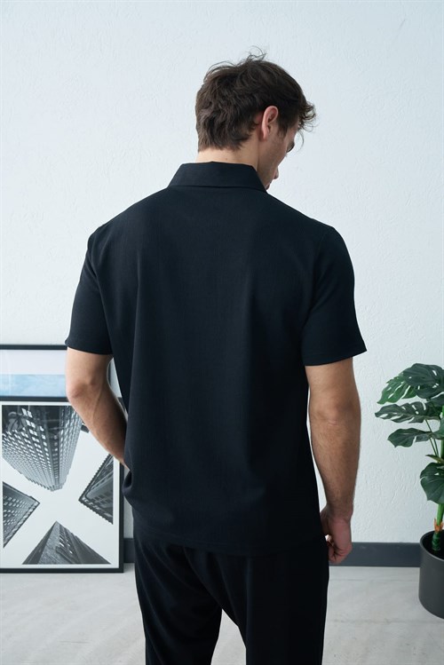 Wholesale Mens Black Polo T-Shirt