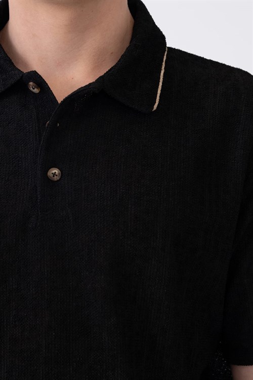 Wholesale Mens Black Polo T-Shirt