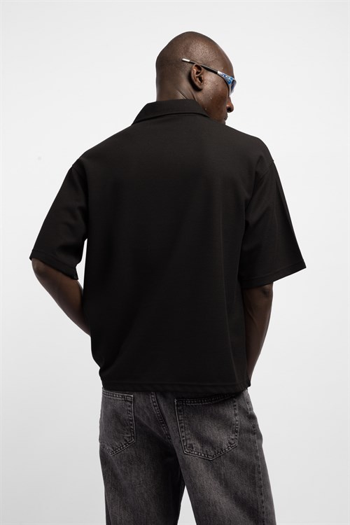 Wholesale Mens Black Polo T-shirt