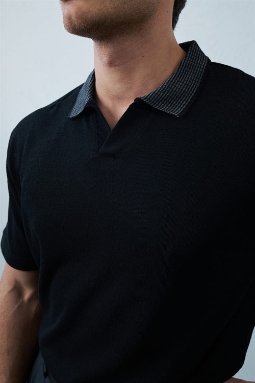 Wholesale Mens Black Polo T-Shirt