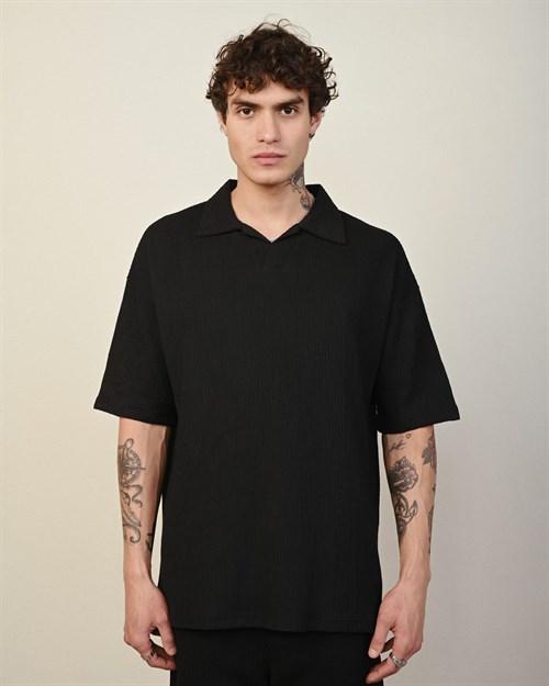 Wholesale Mens Black Polo T-Shirt