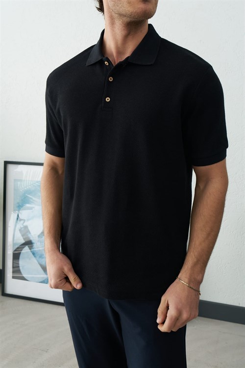 Wholesale Mens Black Polo T-Shirt