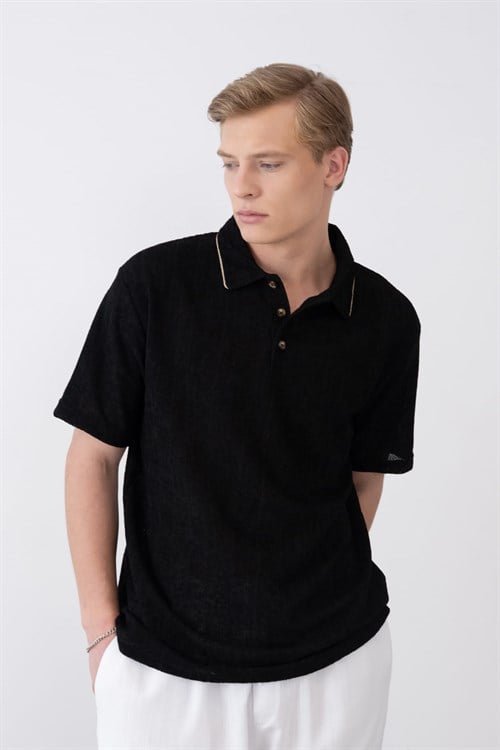 Wholesale Mens Black Polo T-Shirt