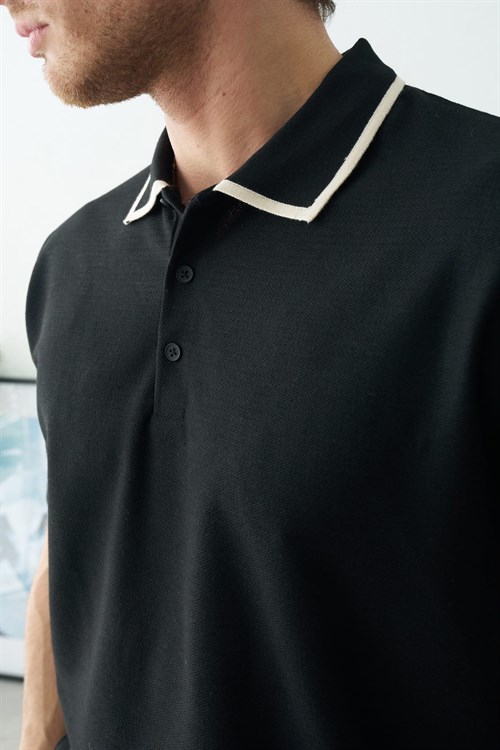 Wholesale Mens Black Polo T-Shirt