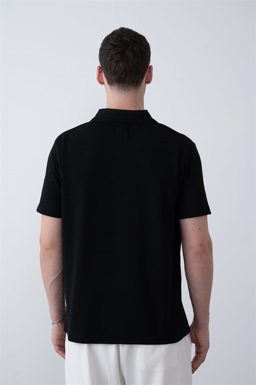 Wholesale Mens Black Polo T-Shirt