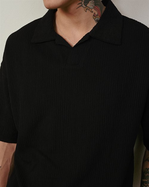 Wholesale Mens Black Polo T-Shirt