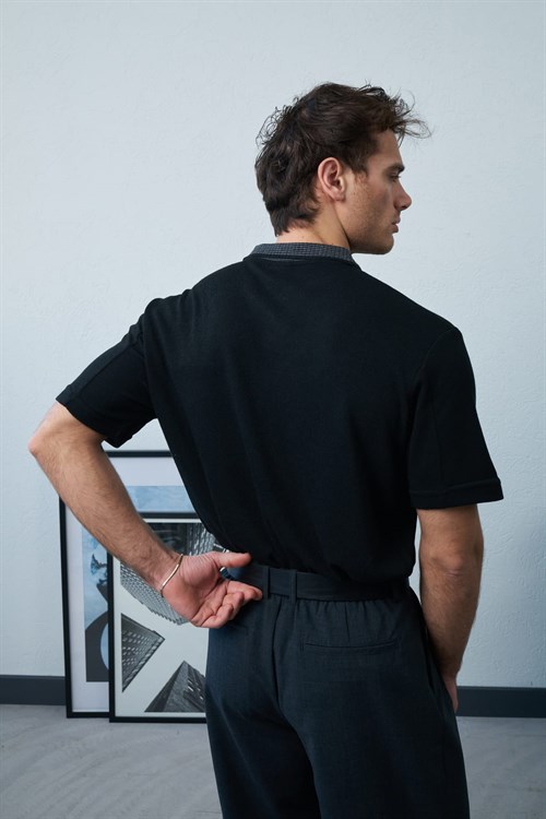 Wholesale Mens Black Polo T-Shirt