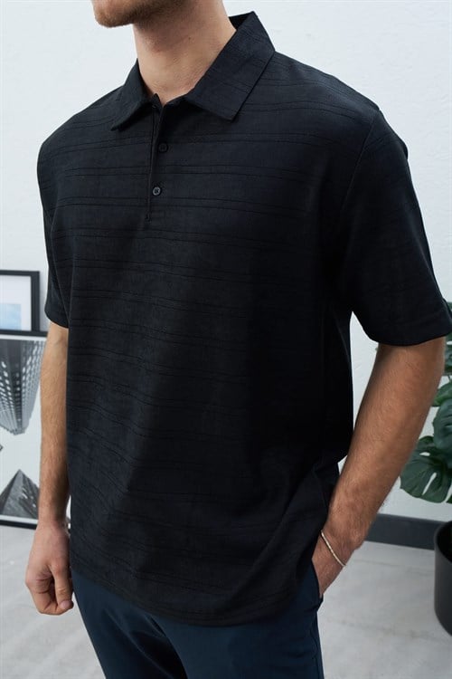 Wholesale Mens Black Polo T-Shirt