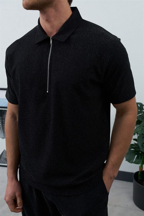 Wholesale Mens Black Polo T-Shirt