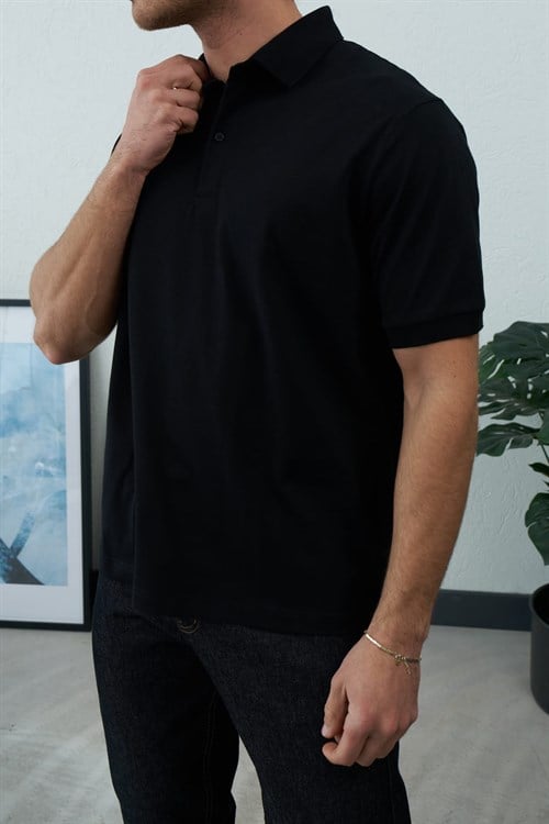 Wholesale Mens Black Polo T-Shirt