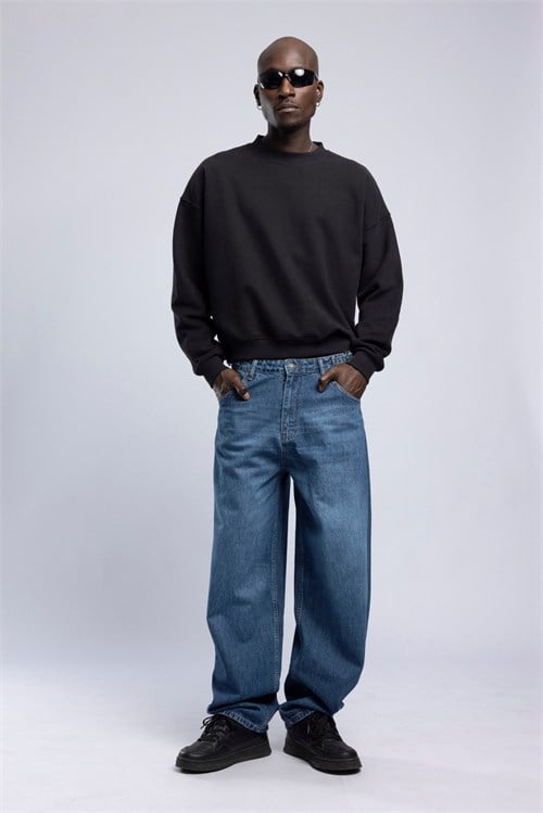 Wholesale Mens Black Sweatshirt 