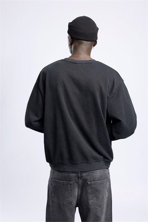 Wholesale Mens Black Printed Sweatshirt 