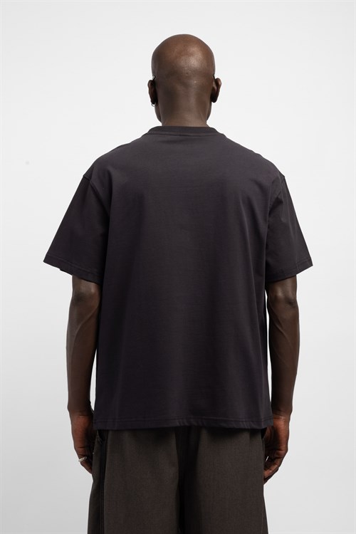 Wholesale Mens Black Printed T-shirt