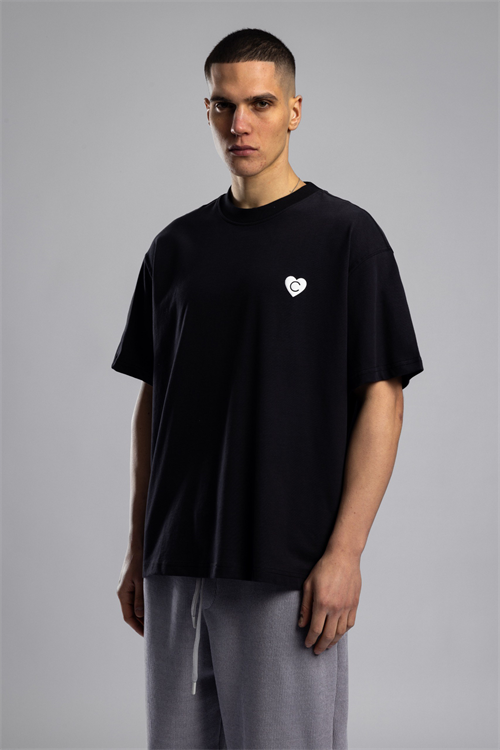 Wholesale Mens Black Printed T-Shirt